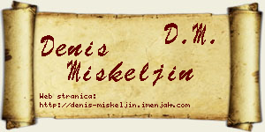 Denis Miškeljin vizit kartica